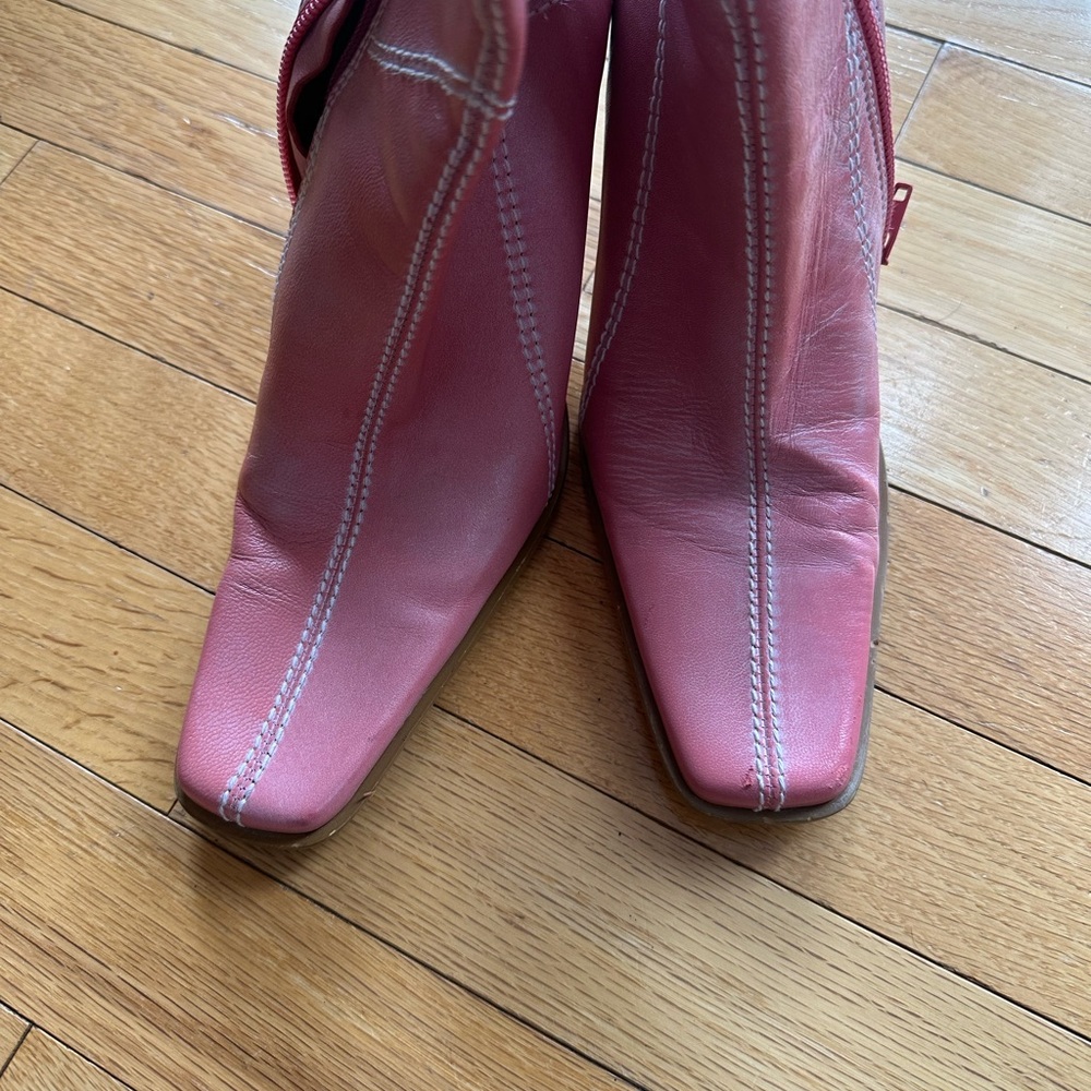 RARE Pink Leather Women's Boots - Picture 11 of 12
